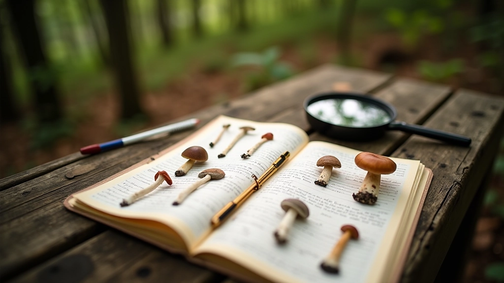 Mushroom identification materials and research notes for foraging education